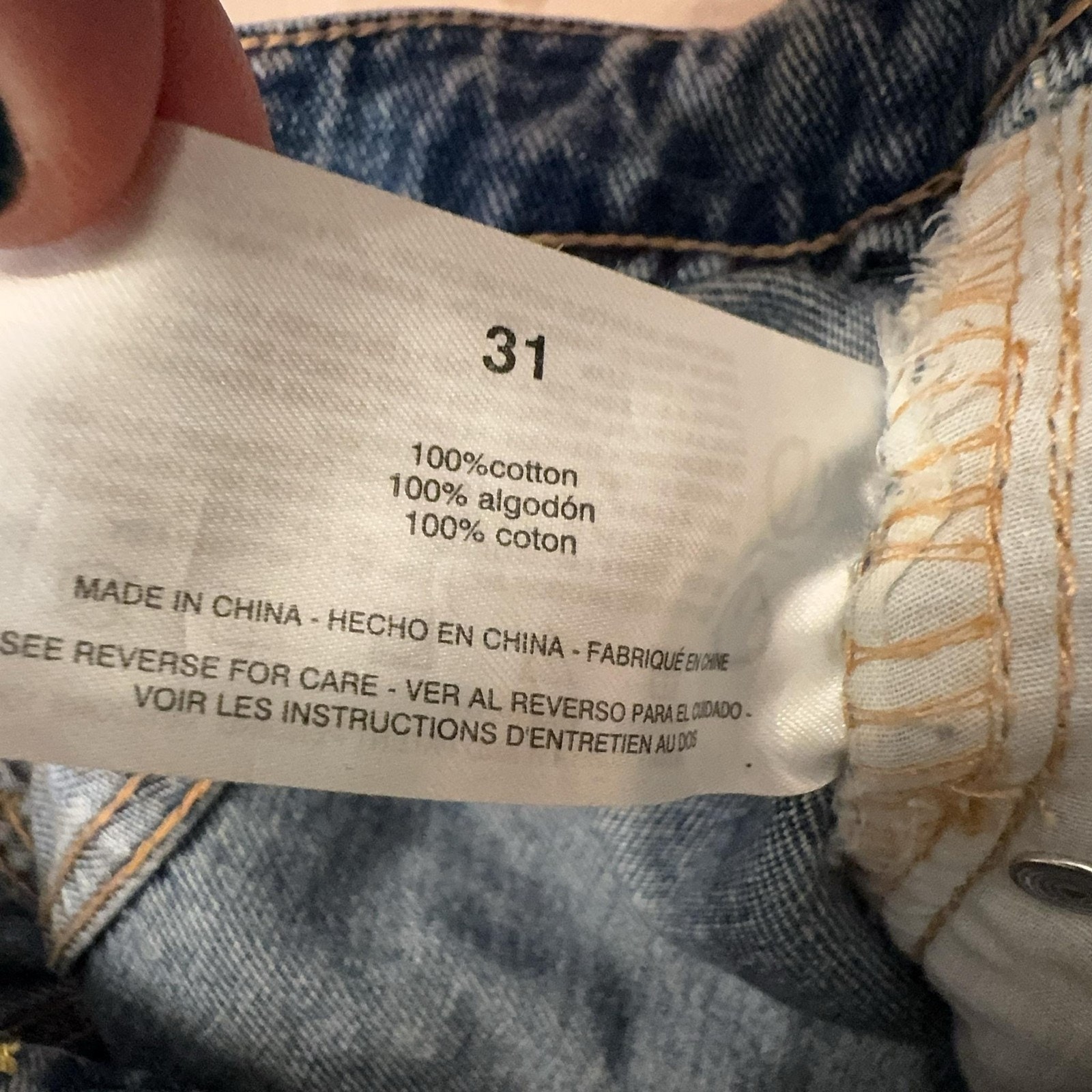 Circus Ny Jeans Sz 31 Blue High Rise Relaxed Straight Alter Ego Cotton Denim — image 5 of 8